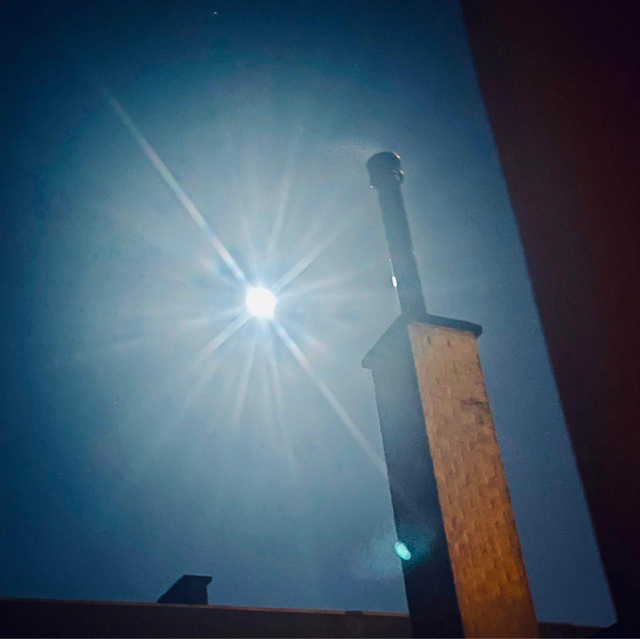 The Moon over Ghent, Belgium — full moon, Lunar Day 15