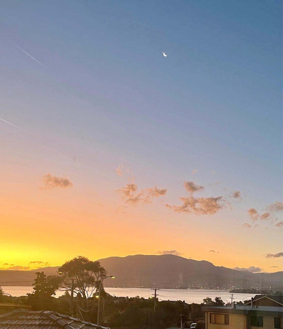 The Moon over Howrah, Australia — waxing crescent, Lunar Day 4