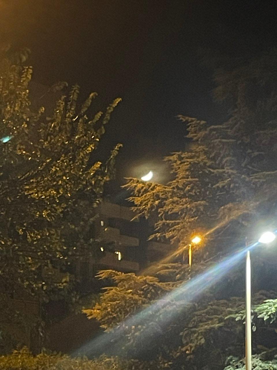 The Moon over Modugno, Italy — first quarter, Lunar Day 7