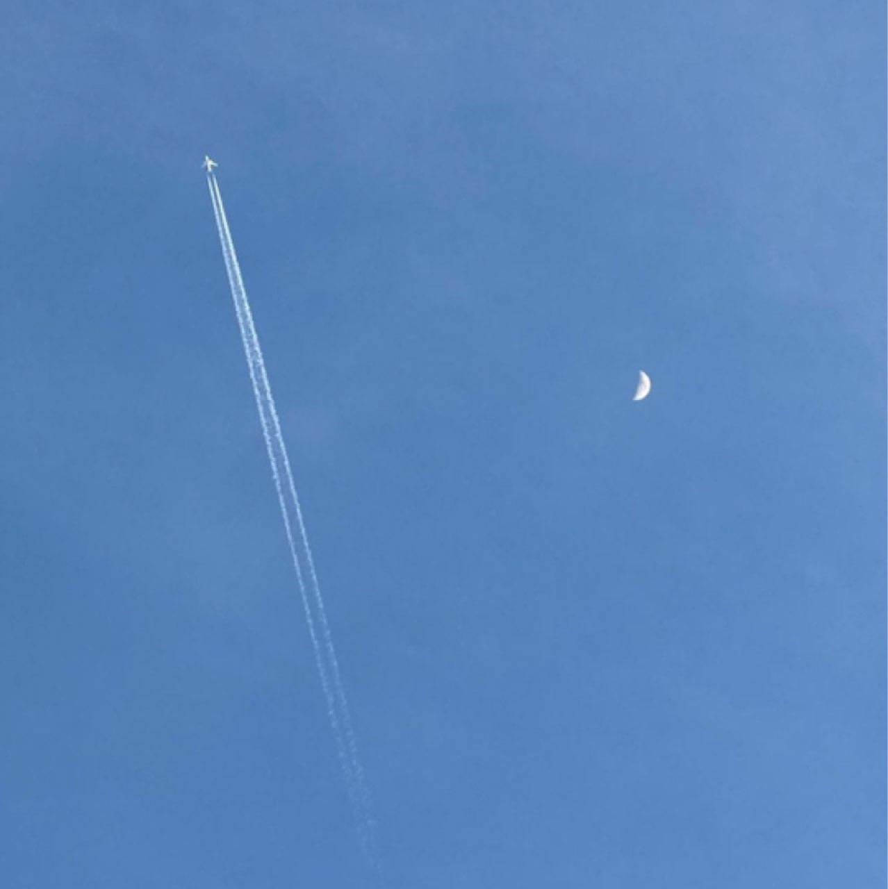 The Moon over Toulouse, Francia — first quarter, Lunar Day 8