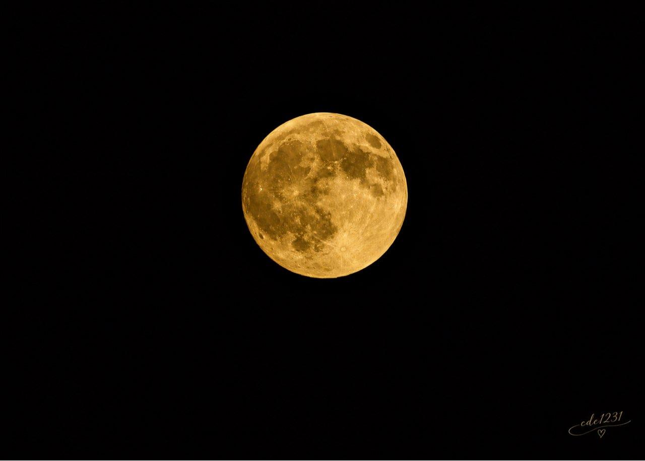 The Moon over Winston-Salem, United States — full moon, Lunar Day 16