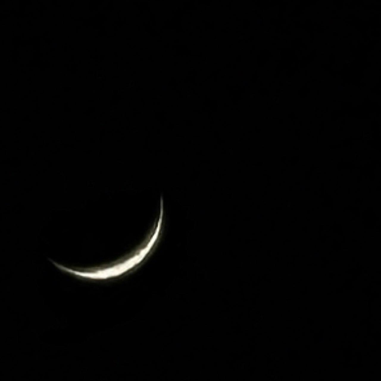 The Moon over Frankfurt, Germany — waxing crescent, Lunar Day 4