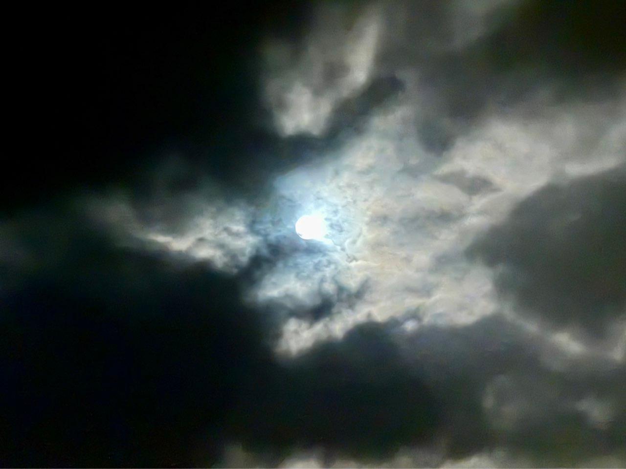 The Moon over Seehof, Deutschland — full moon, Lunar Day 16