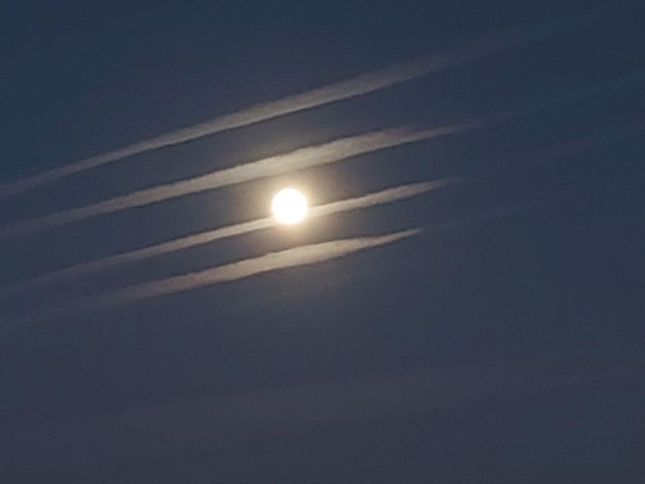 The Moon over Cambo-les-Bains, France — full moon, Lunar Day 15
