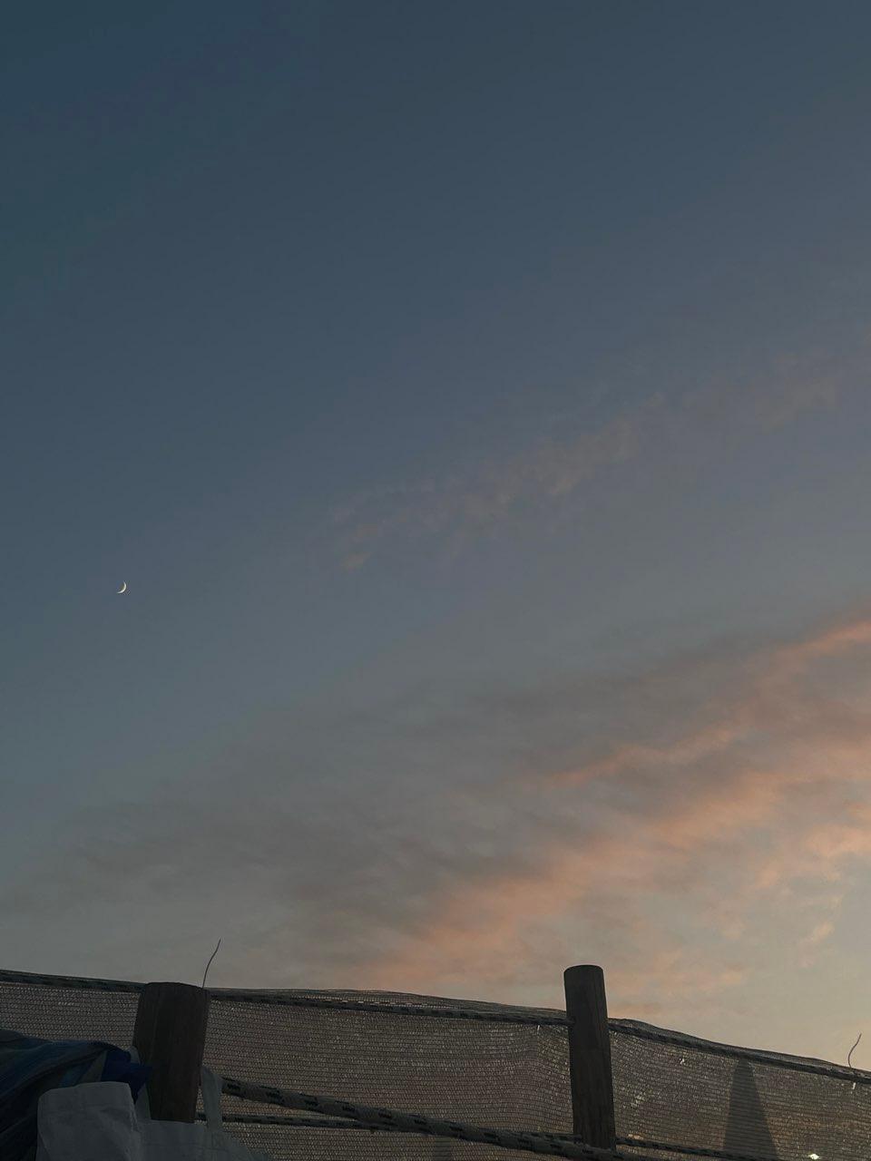 The Moon over Castellaneta, Italy — waxing crescent, Lunar Day 6