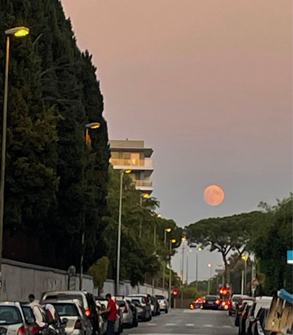 The Moon over Bari, Italy — full moon, Lunar Day 15