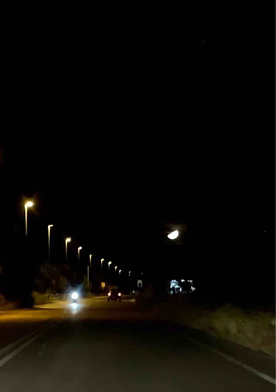 The Moon over Bari, Italy — first quarter, Lunar Day 9
