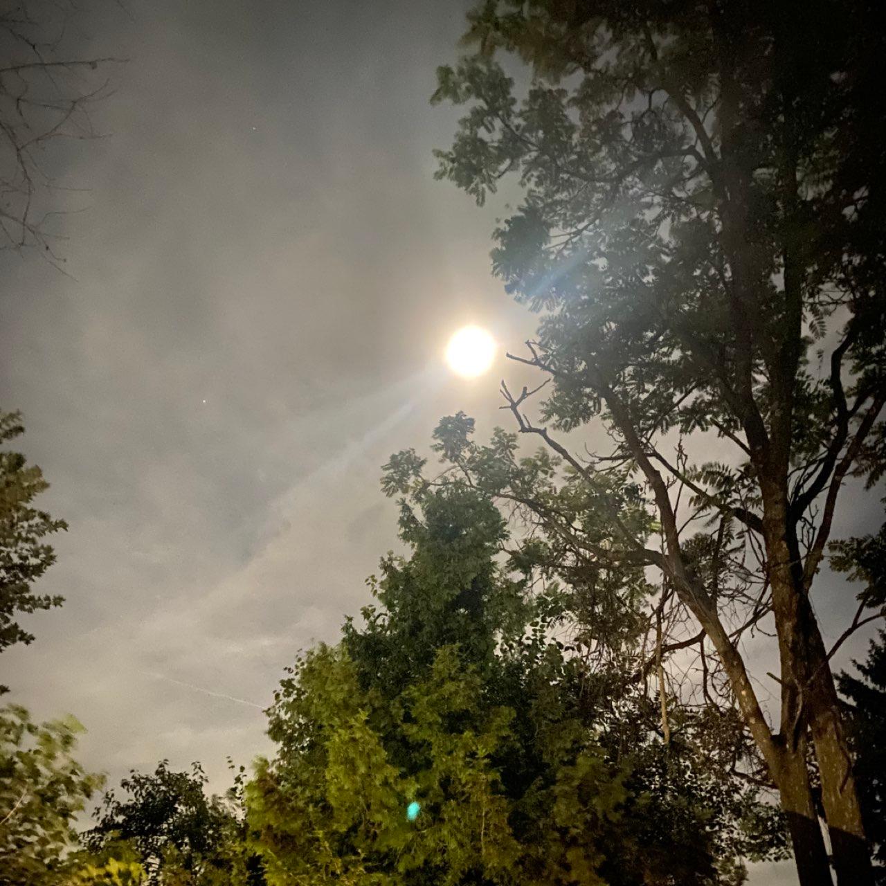 The Moon over Hanover, United States — full moon, Lunar Day 16