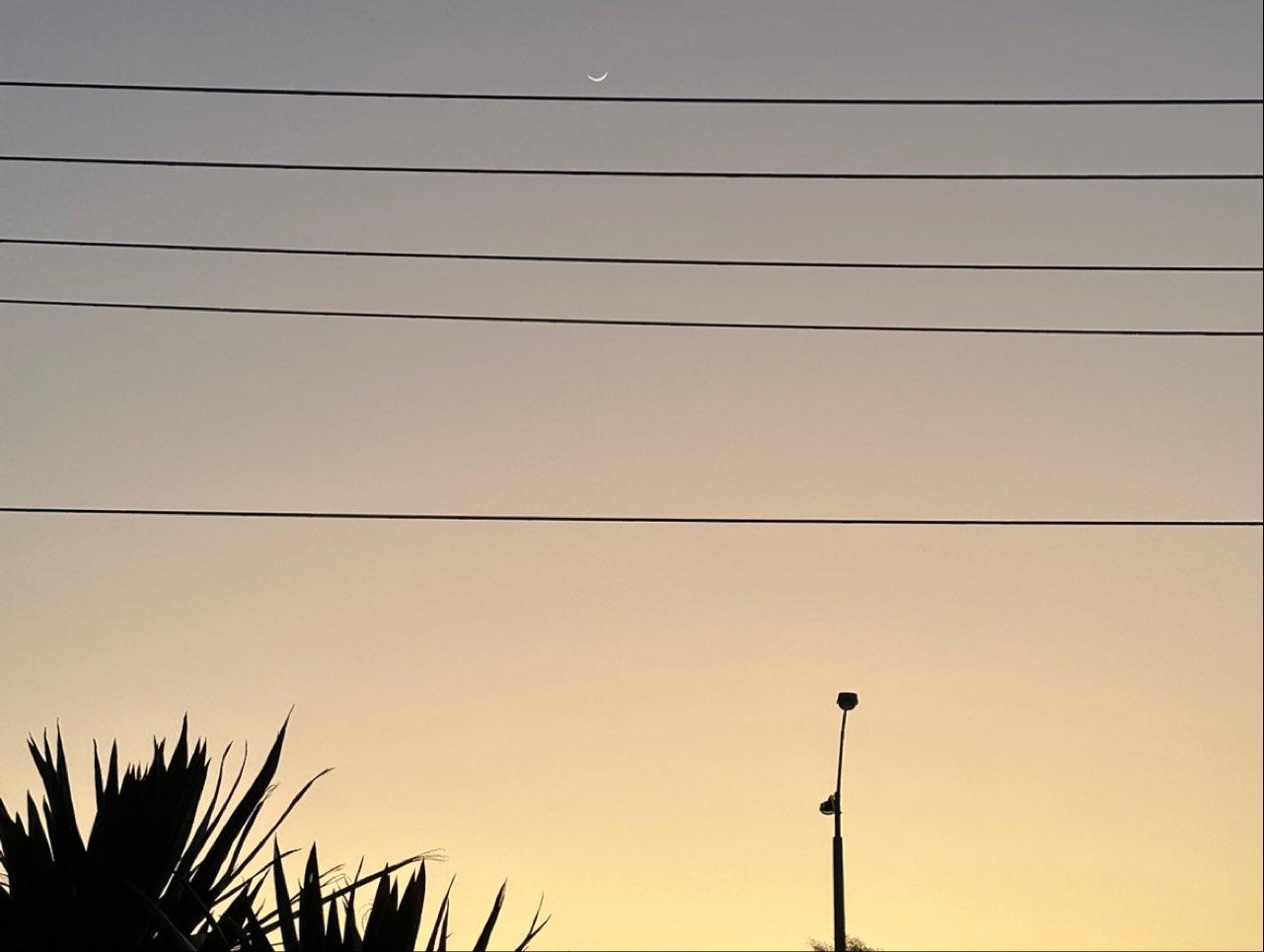 The Moon over Shepparton, Australia — waning crescent, Lunar Day 27