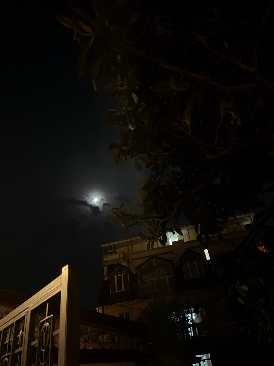 The Moon over Batumi, Georgia — waxing gibbous, Lunar Day 11