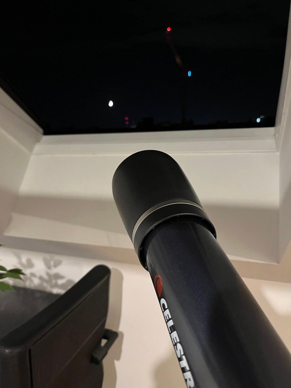 The Moon over Frankfurt, Germany — first quarter, Lunar Day 8