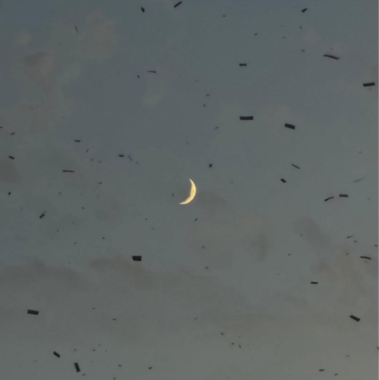 The Moon over París, Francia — first quarter, Lunar Day 6