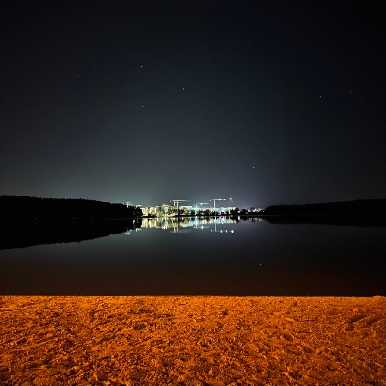 The Moon over Minsk, Belarus — new moon, Lunar Day 2