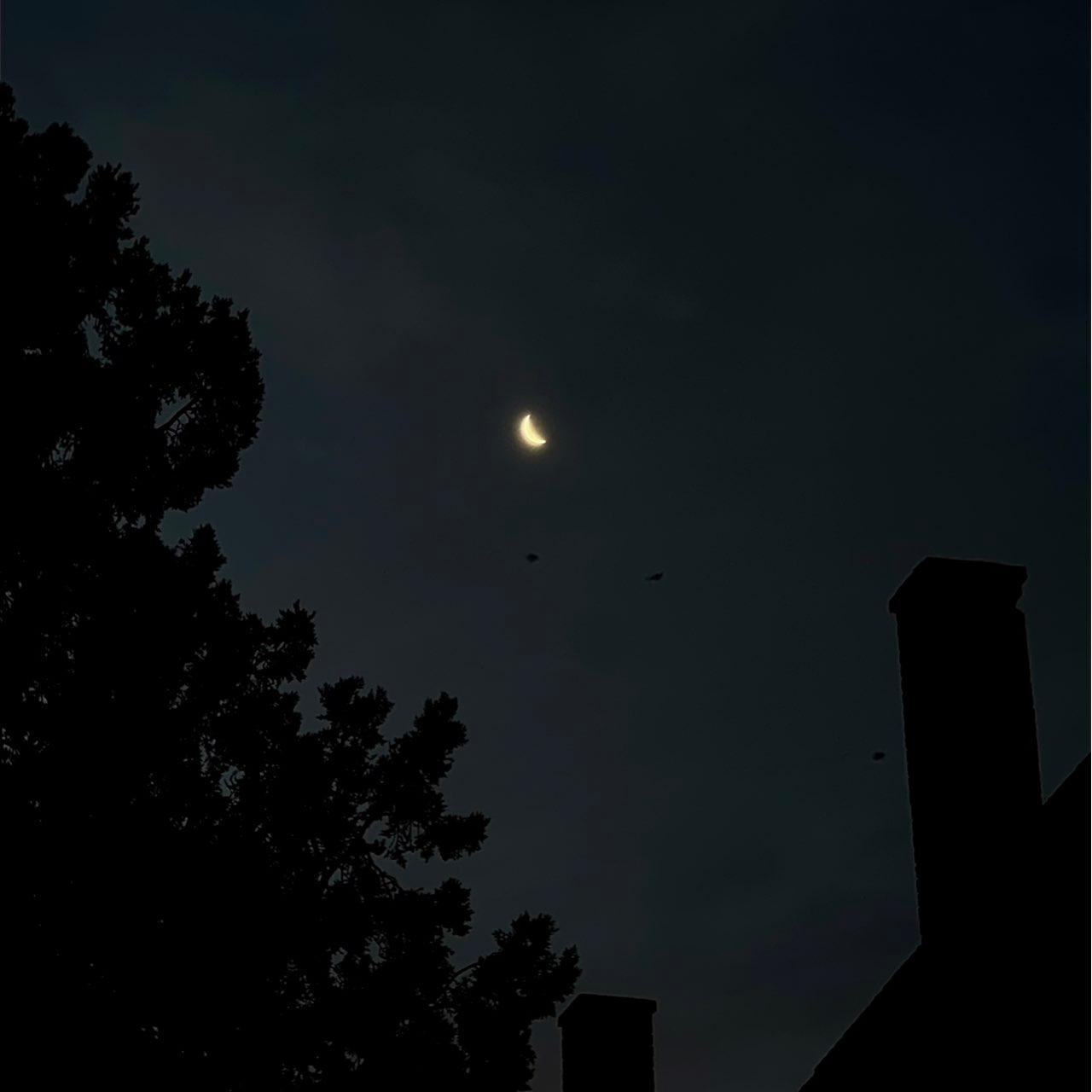 The Moon over Adelaide, Australia — waxing crescent, Lunar Day 5