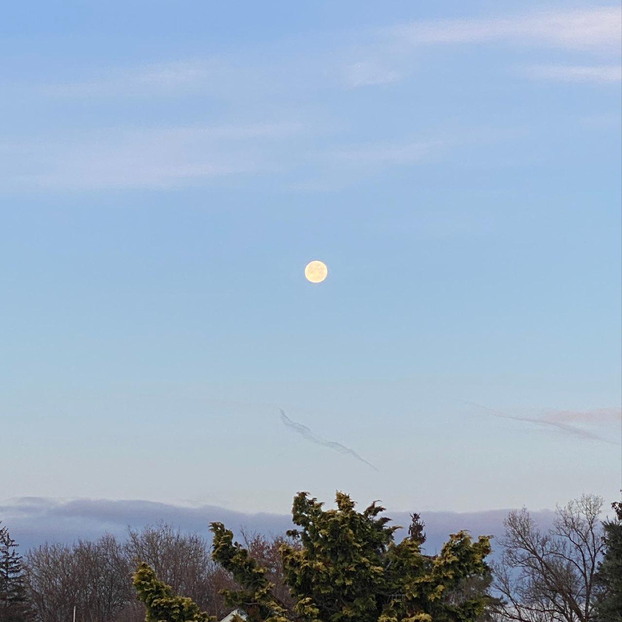 The Moon over Schlieren, Schweiz — waning gibbous, Lunar Day 19