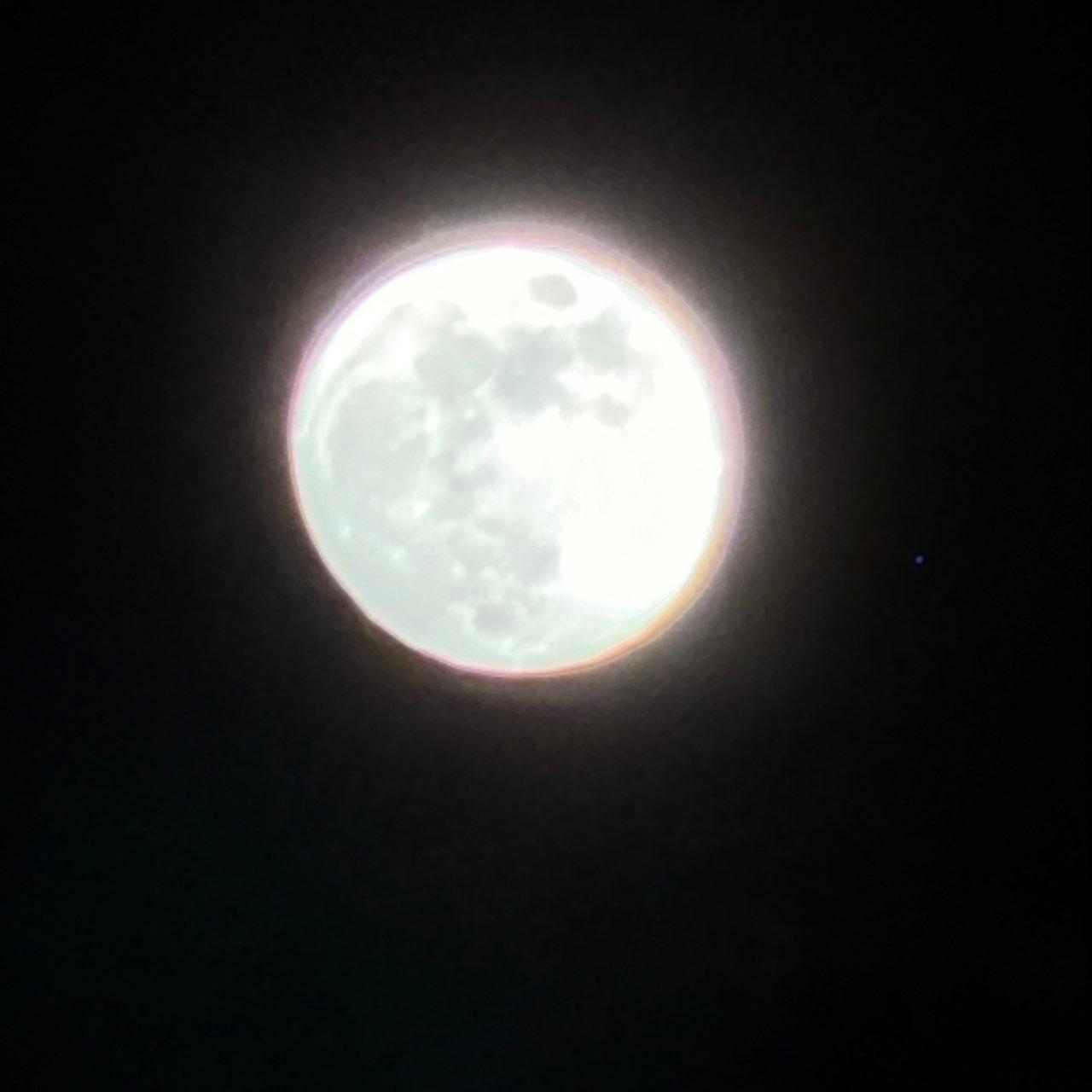 The Moon over Altendorf, Schweiz — full moon, Lunar Day 13
