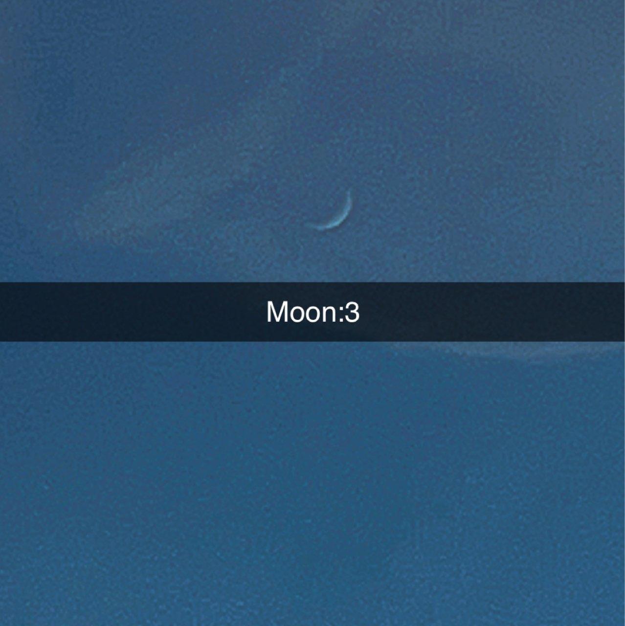The Moon over Worms, Germany — waxing crescent, Lunar Day 5