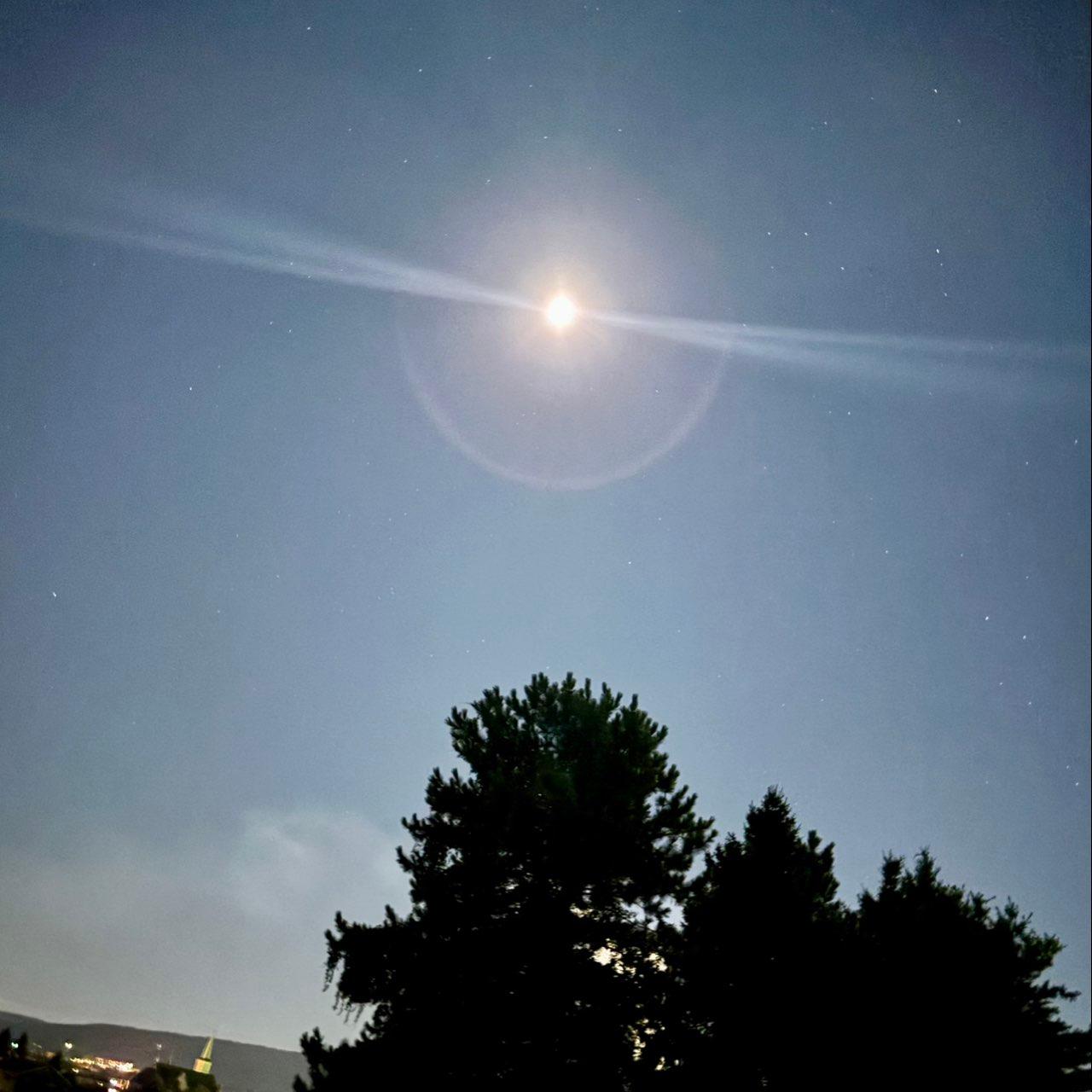 The Moon over Edmundston, Canada — full moon, Lunar Day 17