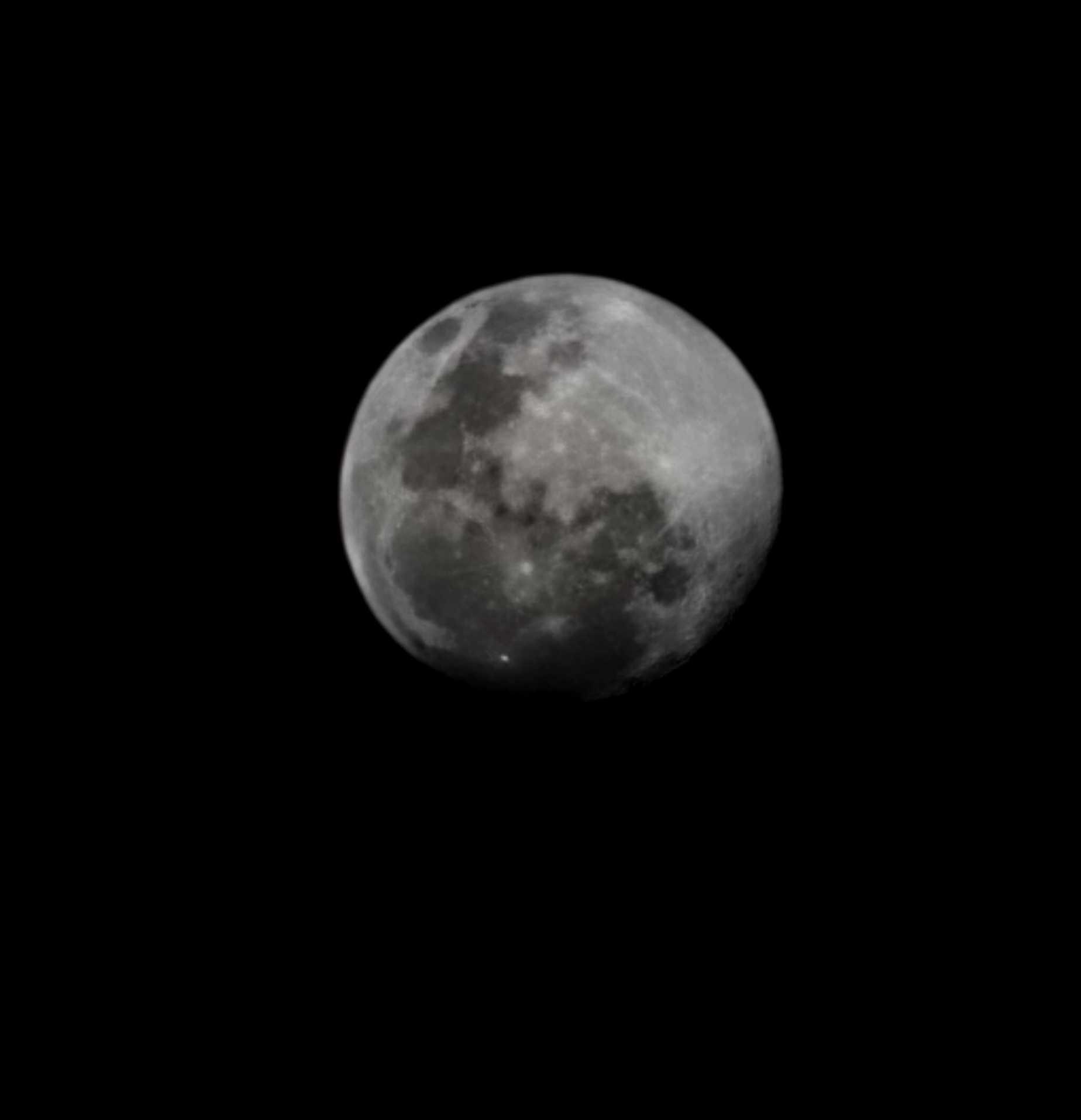 The Moon over Rustenburg, South Africa — full moon, Lunar Day 15