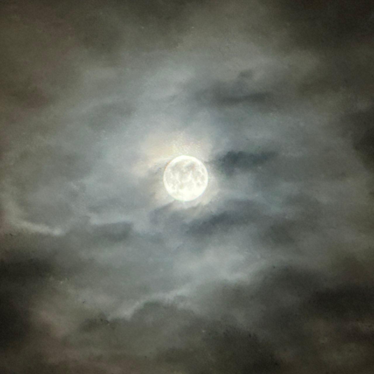 The Moon over Örebro, Sverige — full moon, Lunar Day 15