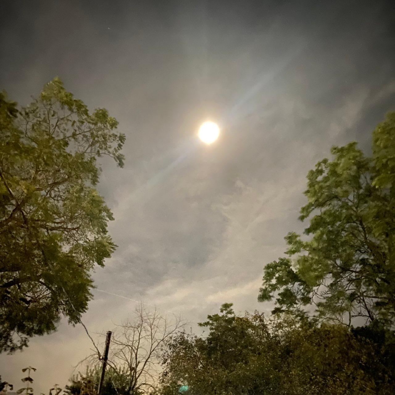 The Moon over Hanover, United States — full moon, Lunar Day 16
