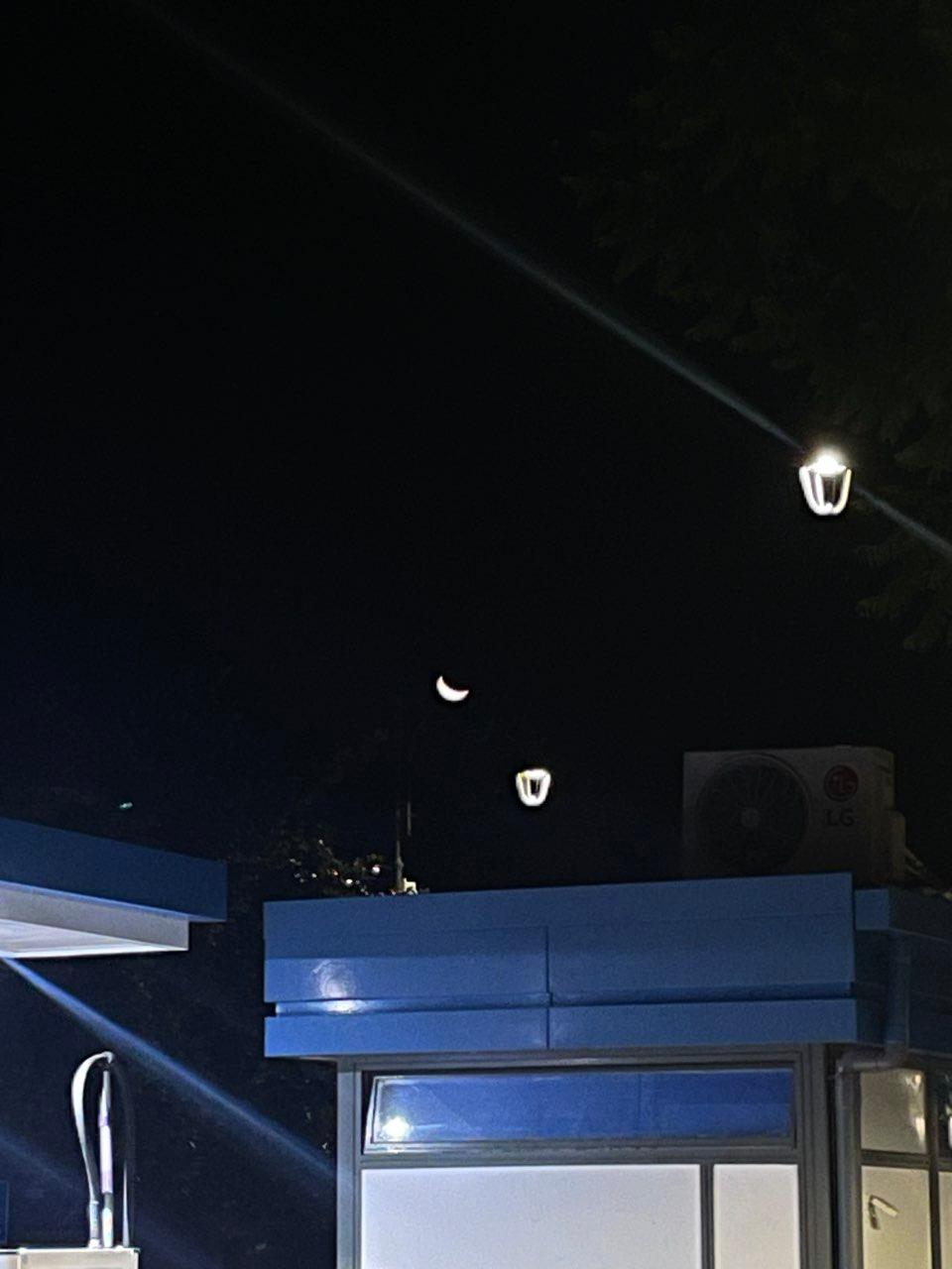 The Moon over Modugno, Italy — waning crescent, Lunar Day 25