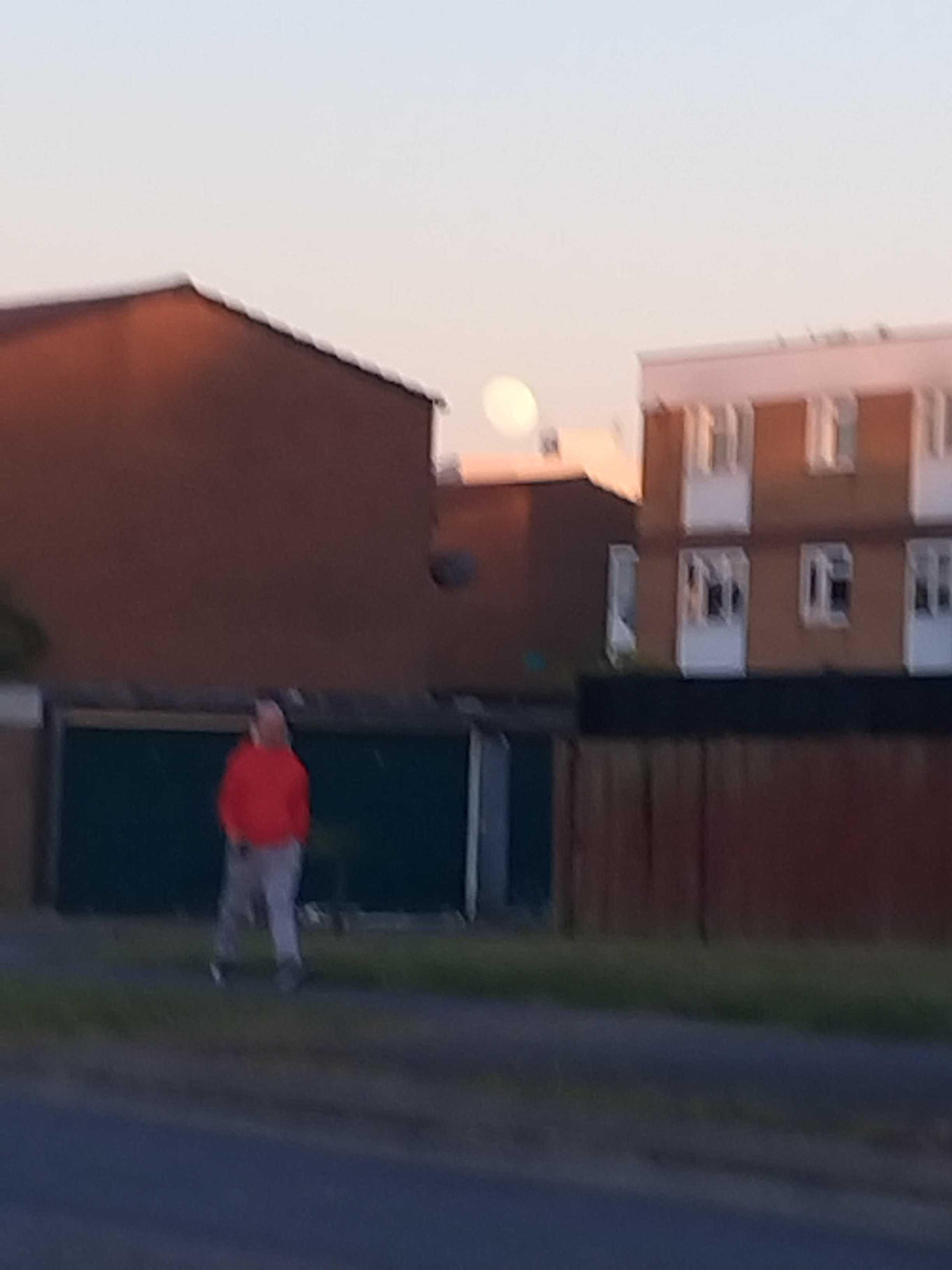 The Moon over United Kingdom — full moon, Lunar Day 14