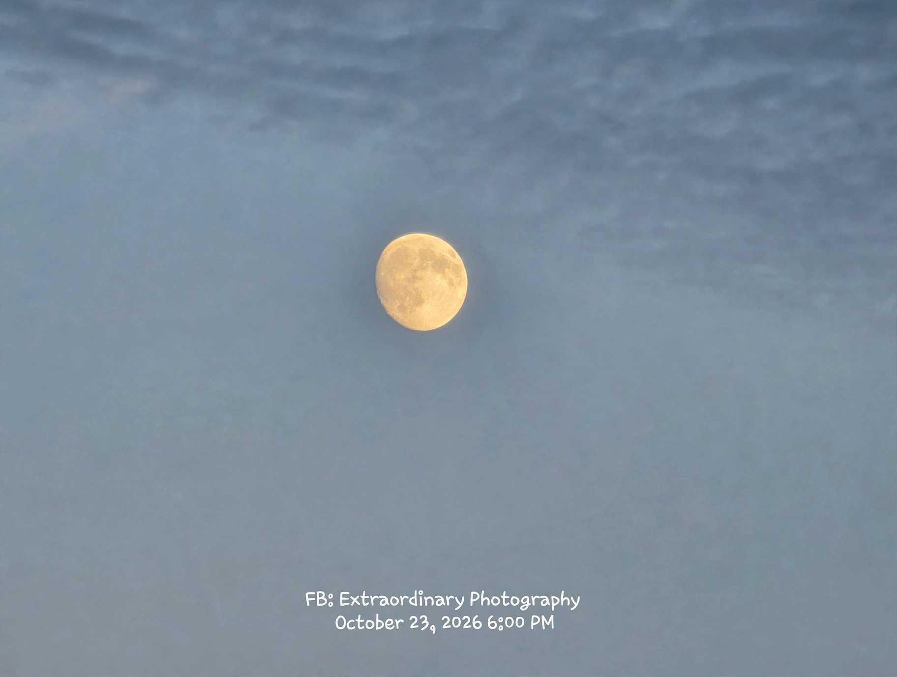 The Moon over Montello, United States — waxing gibbous, Lunar Day 14