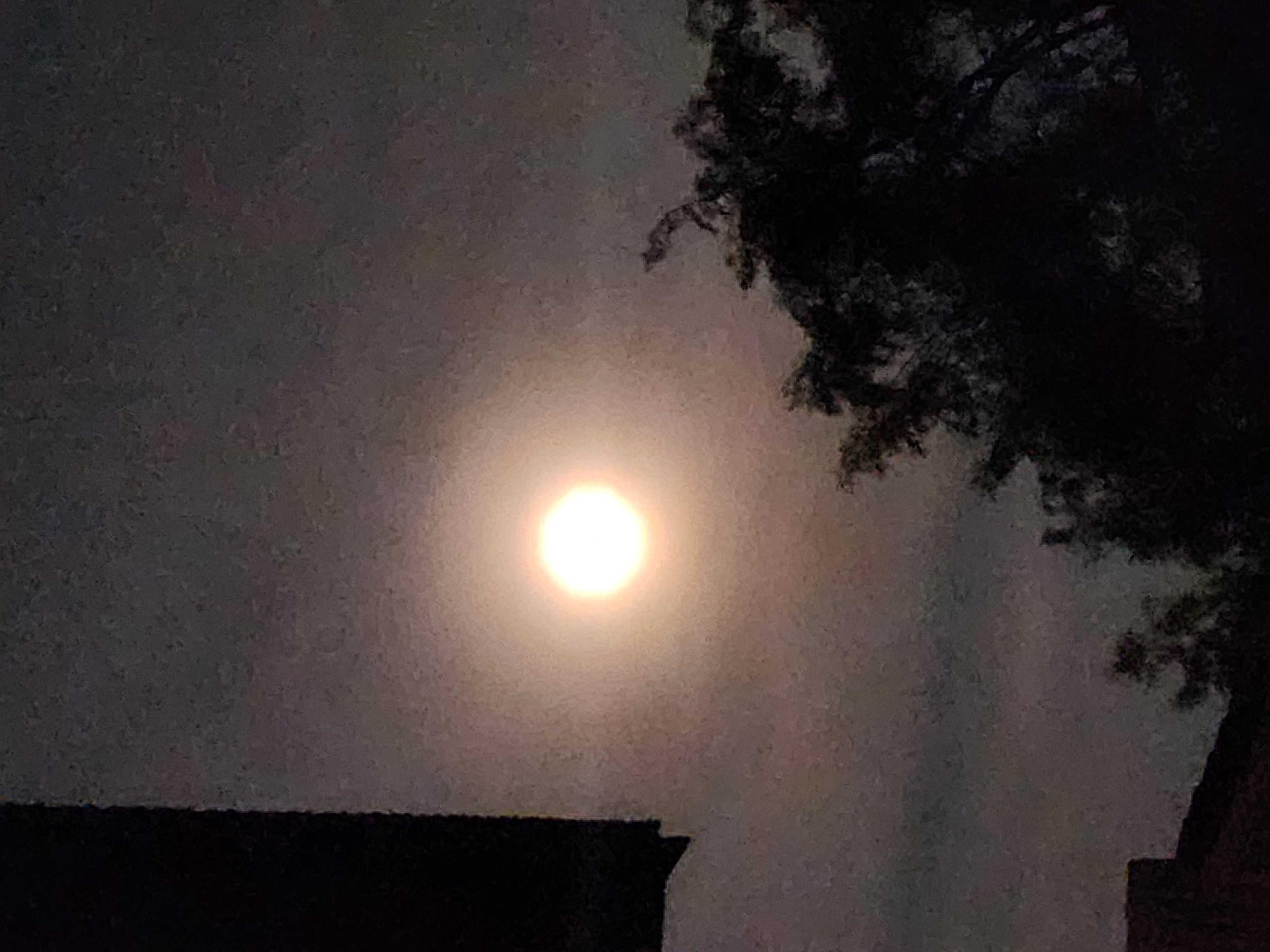 The Moon over Benoni, South Africa — full moon, Lunar Day 15