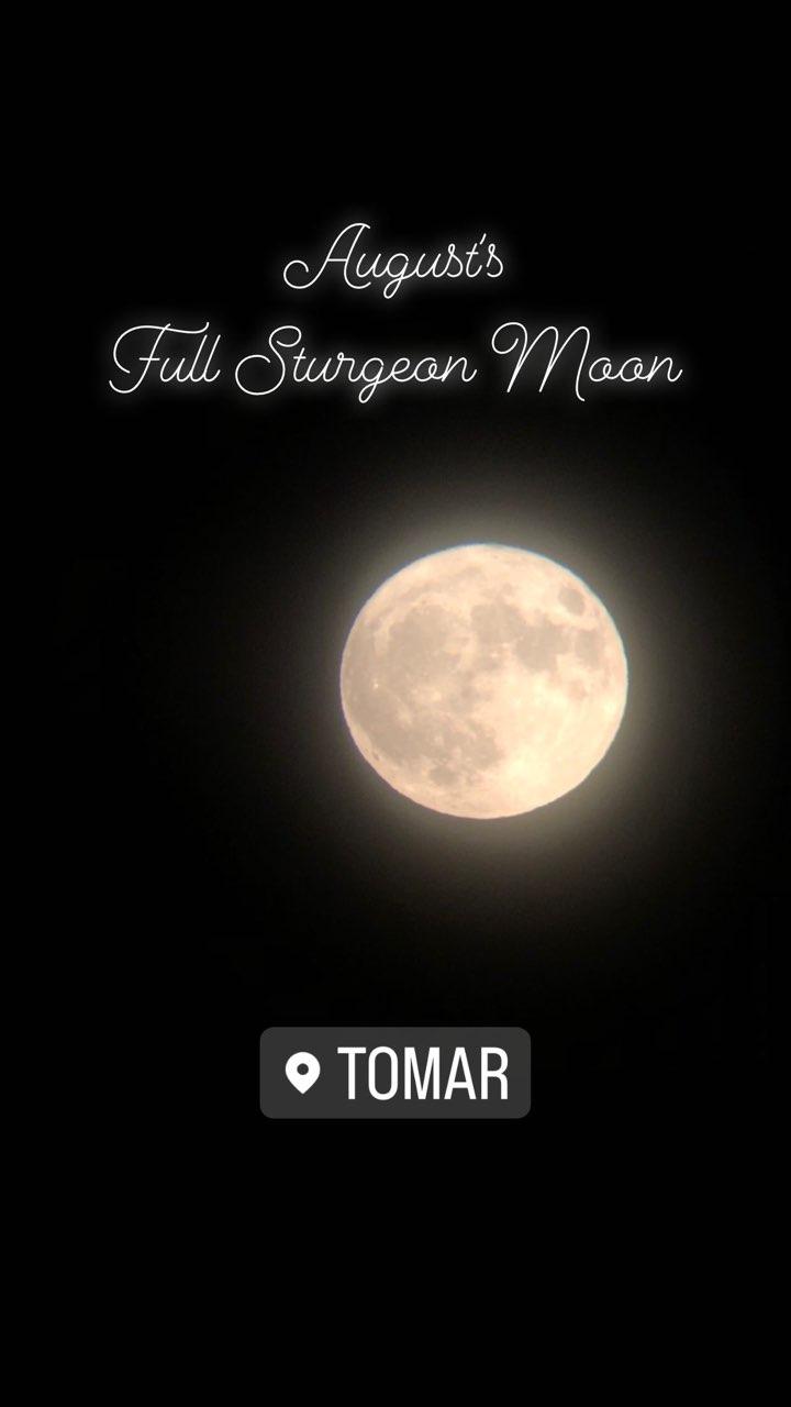 The Moon over Ferreira do Zêzere, Portugal — full moon, Lunar Day 16