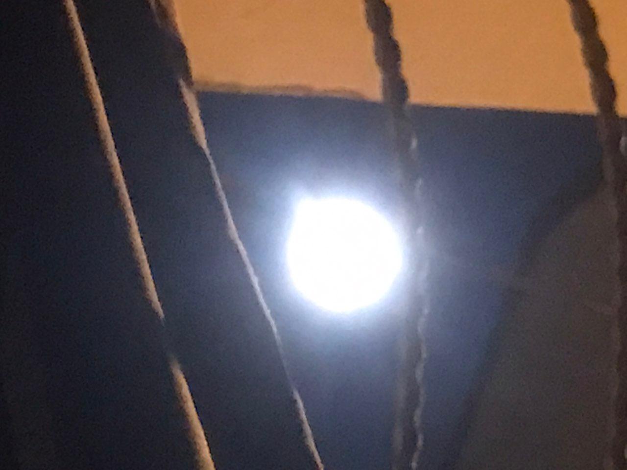 The Moon over Bwari, Nigeria — full moon, Lunar Day 13