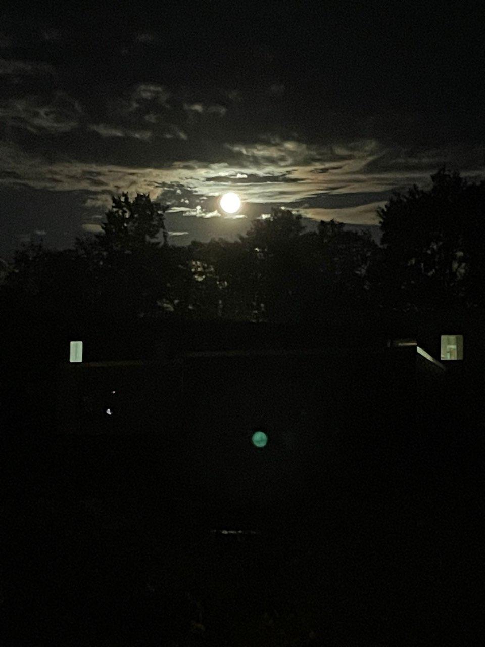 The Moon over Schwerin, Deutschland — full moon, Lunar Day 16