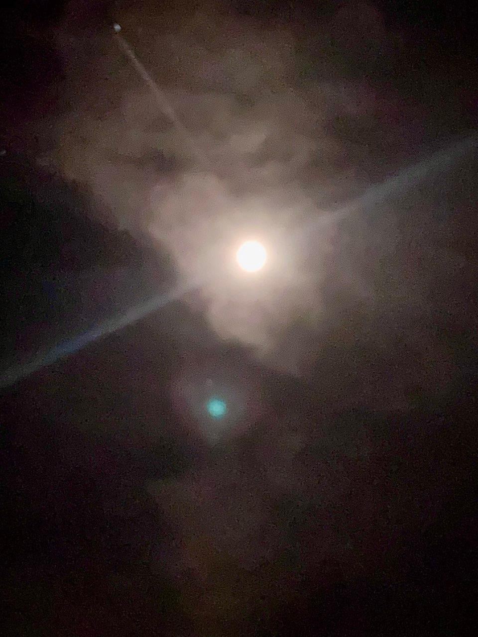 The Moon over Pohlheim, Deutschland — waxing gibbous, Lunar Day 13