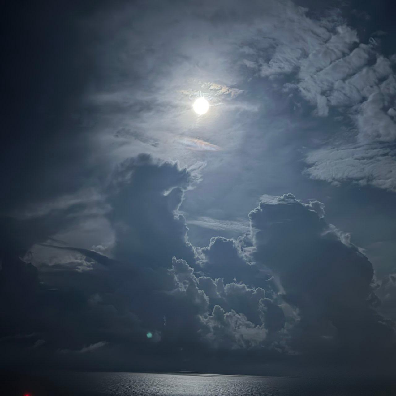 The Moon over Miramar Beach, United States — full moon, Lunar Day 17