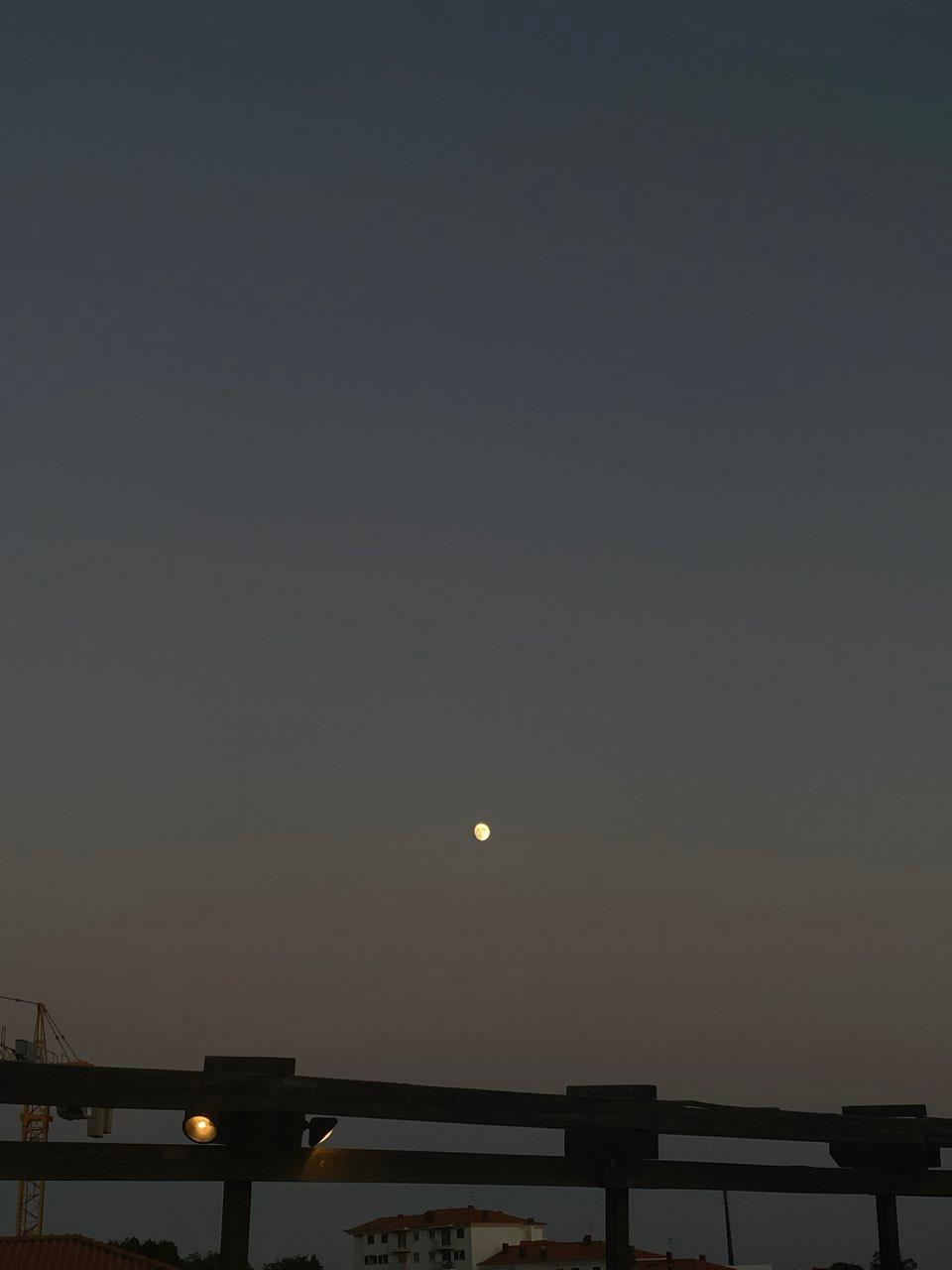 The Moon over Santa Cruz, Portugal — full moon, Lunar Day 13