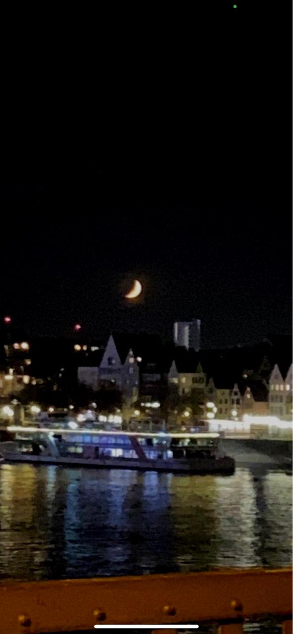 The Moon over Cologne, Germany — first quarter, Lunar Day 7
