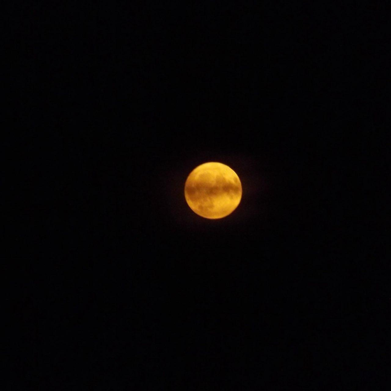 The Moon over South Shields, United Kingdom — full moon, Lunar Day 16