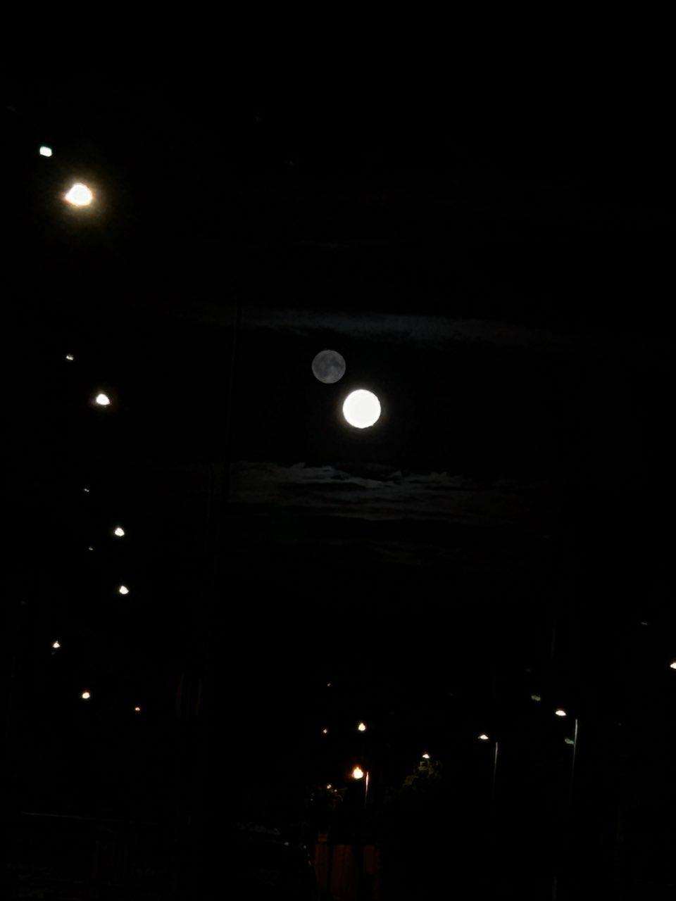 The Moon over Obertshausen, Deutschland — full moon, Lunar Day 16