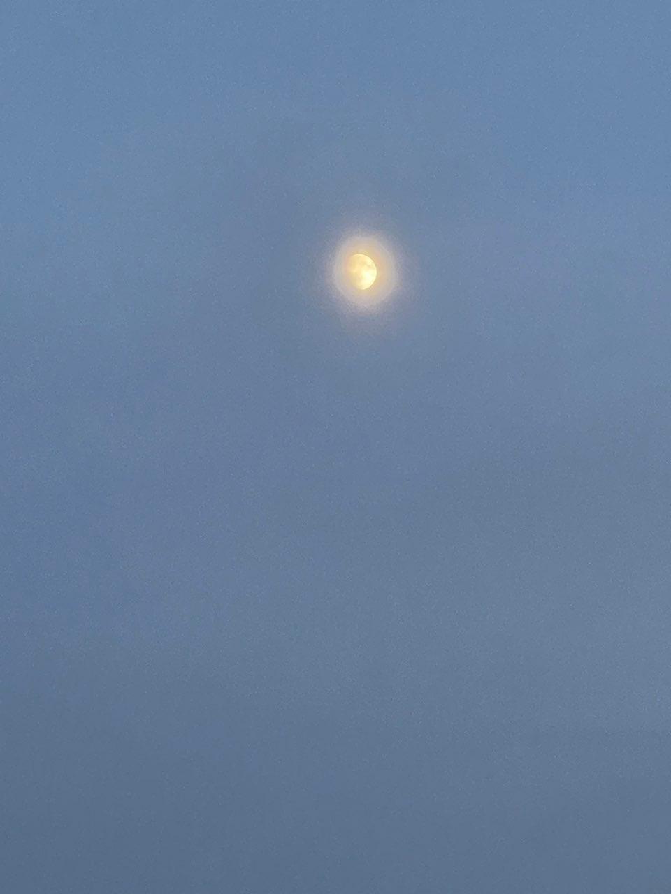 The Moon over Lavit, France — waxing gibbous, Lunar Day 13