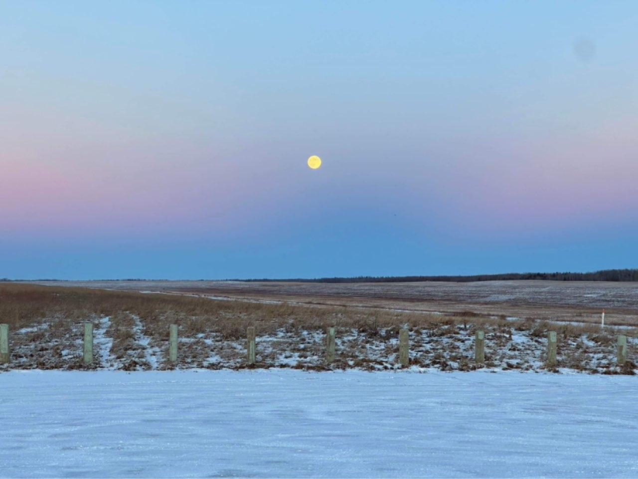 The Moon over Brokenhead, Canada — full moon, Lunar Day 15