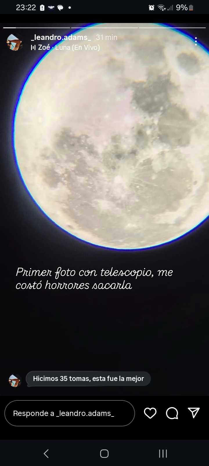 The Moon over Longchamps, Argentina — full moon, Lunar Day 16