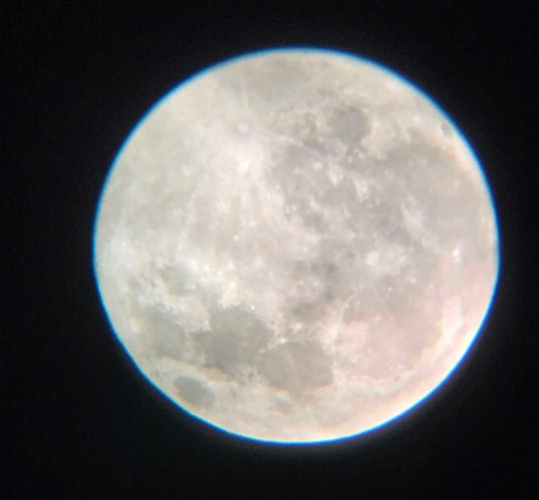 The Moon over 아산시, 대한민국 — full moon, Lunar Day 17