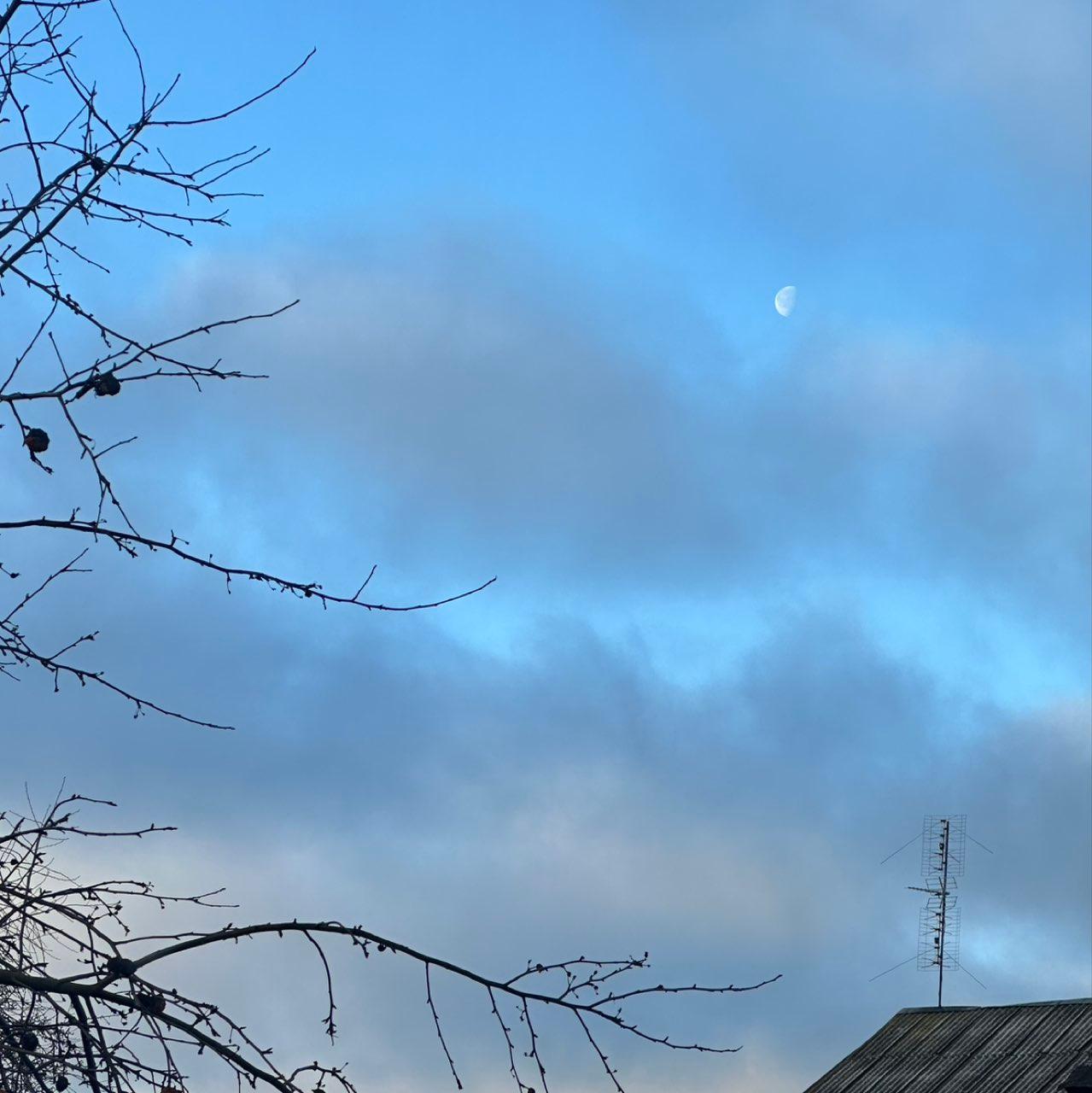 The Moon over Minsk, Belarus — last quarter, Lunar Day 21