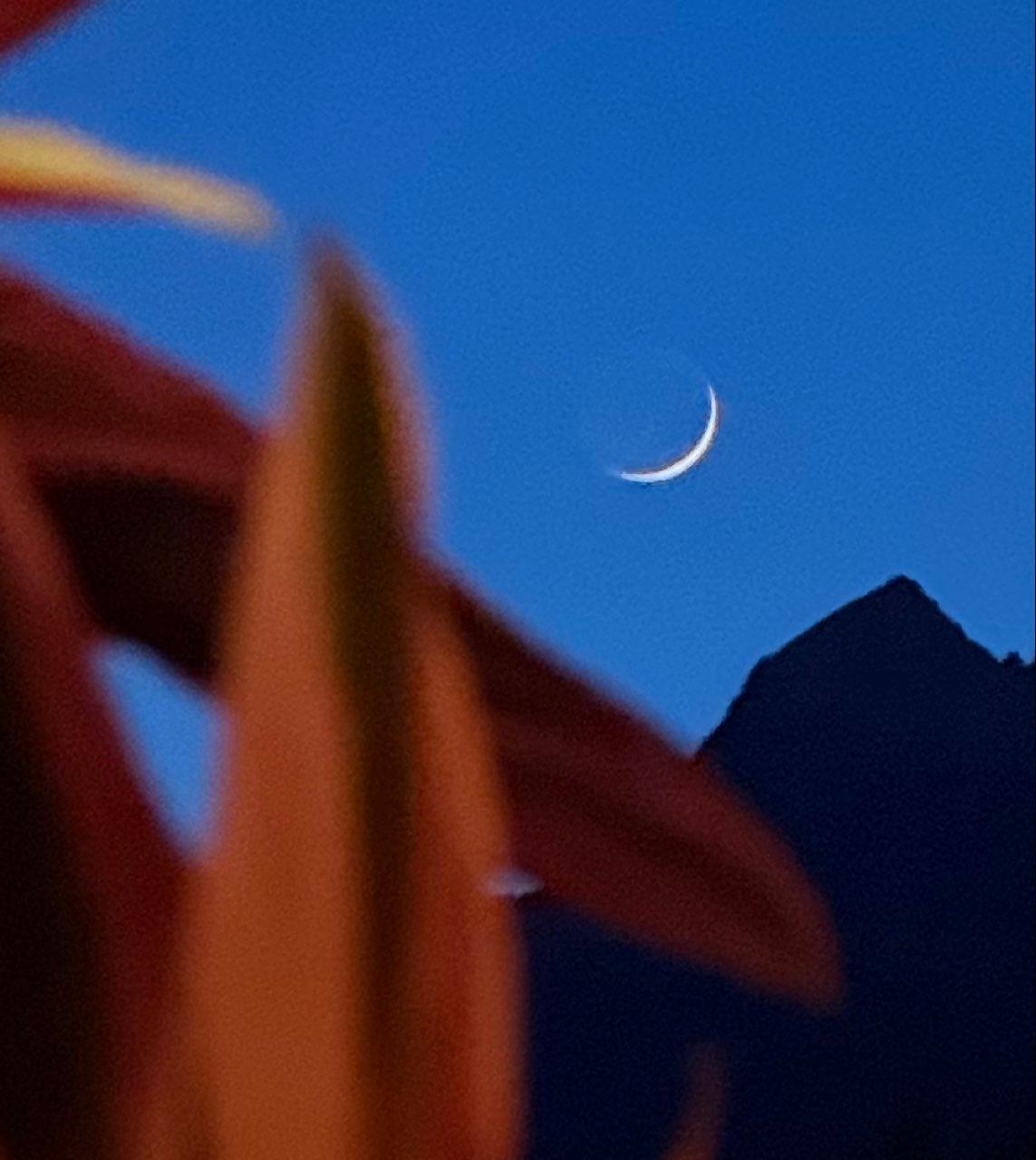 The Moon over St. Moritz, Schweiz — waxing crescent, Lunar Day 6