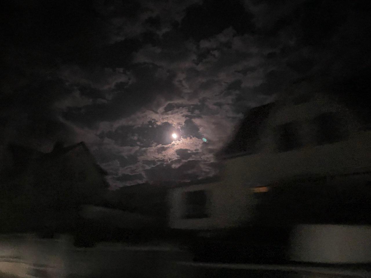 The Moon over Johanngeorgenstadt, Deutschland — waning gibbous, Lunar Day 18
