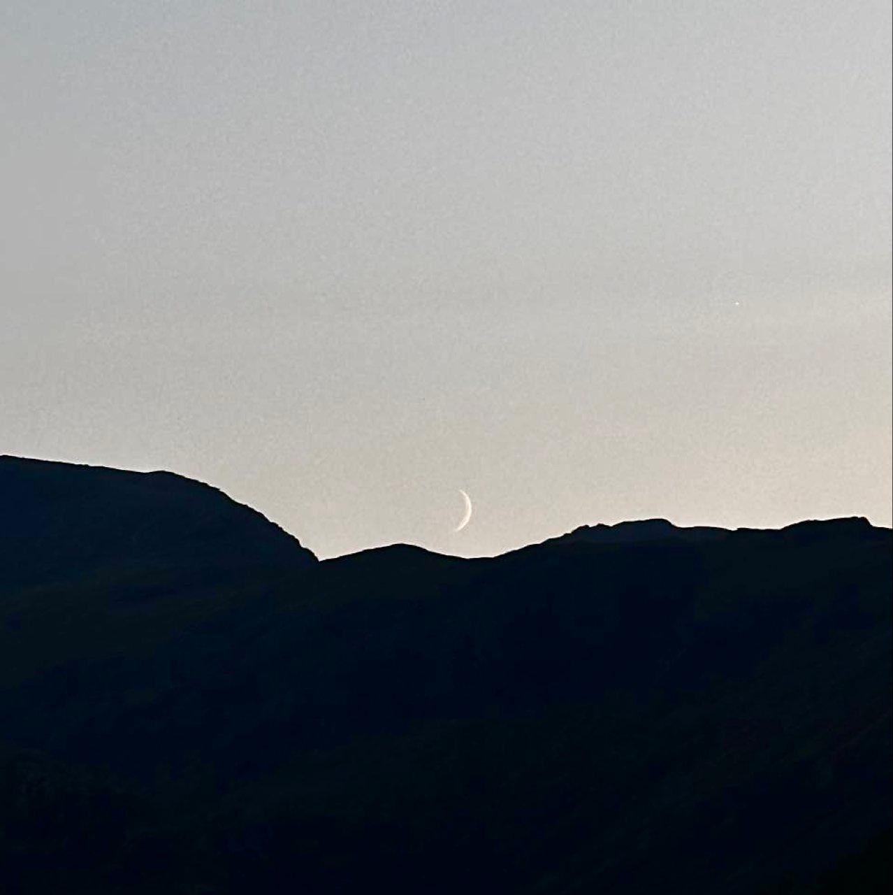 The Moon over Penrith, United Kingdom — waxing crescent, Lunar Day 4
