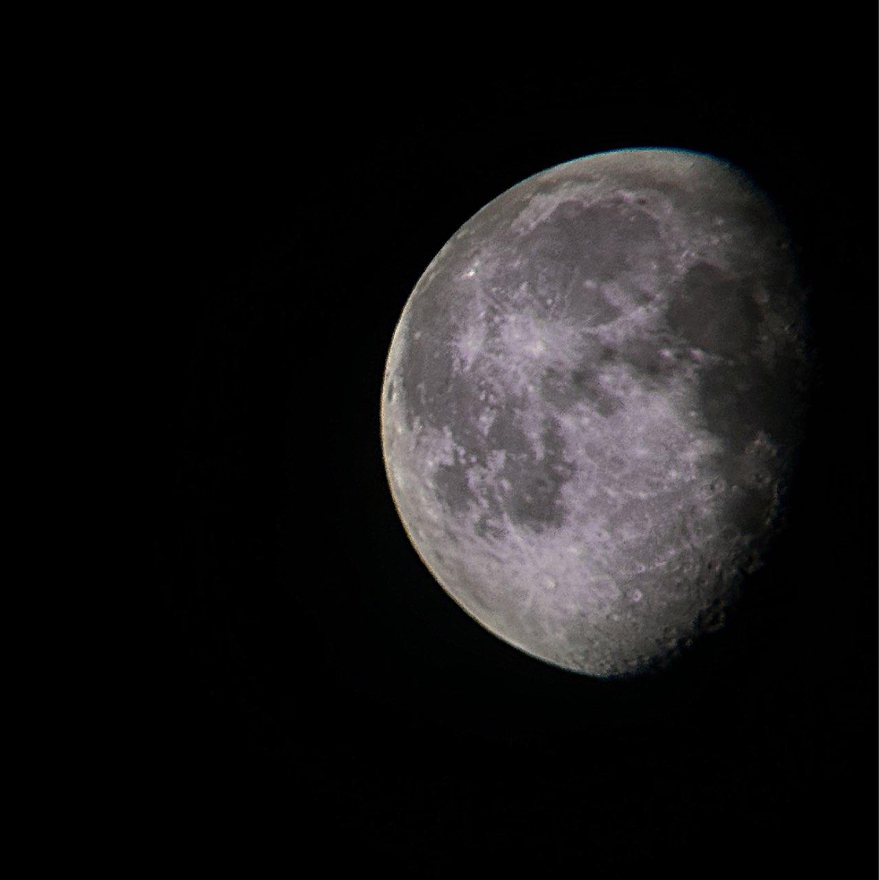 The Moon over Leeuwarden, Nederland — first quarter, Lunar Day 10