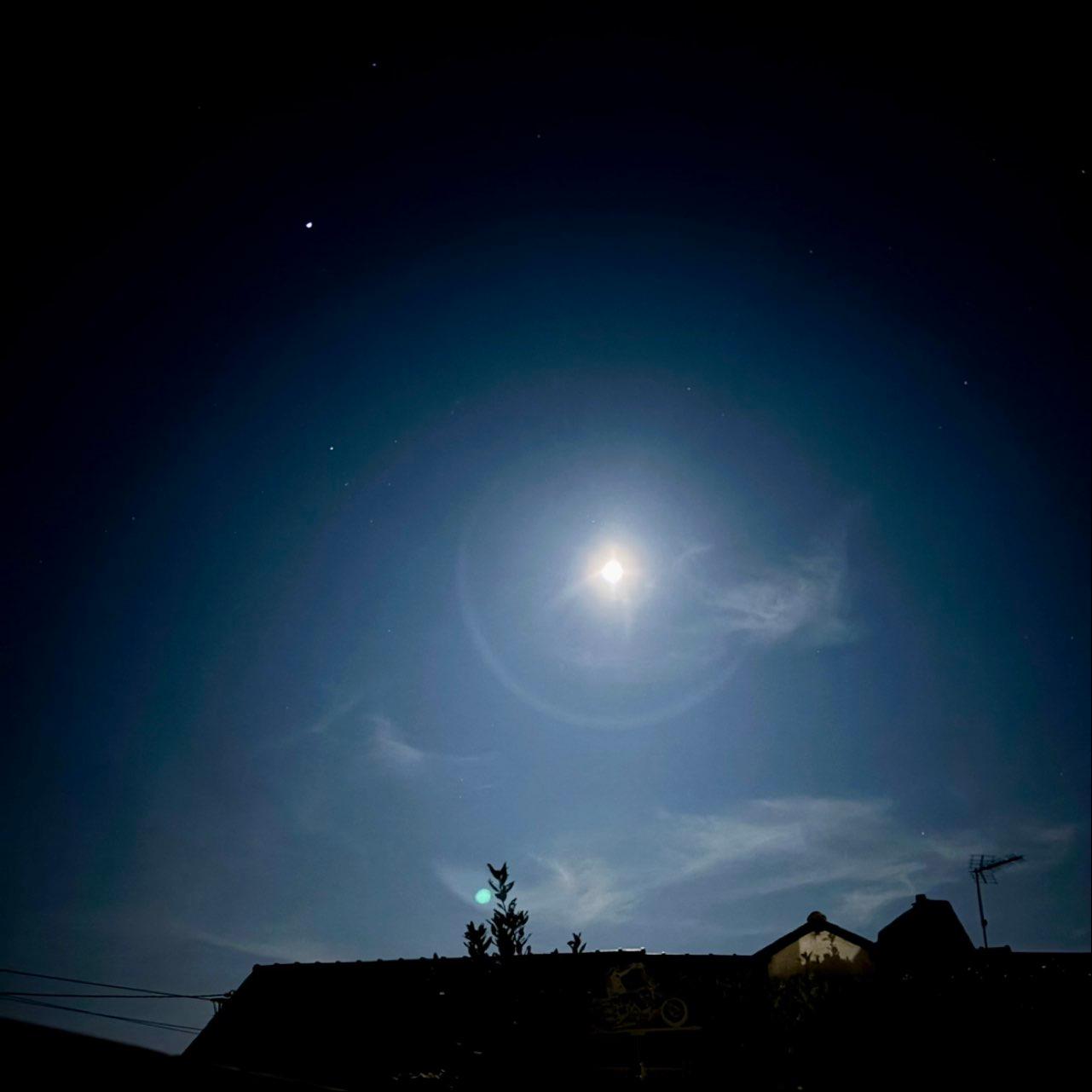 The Moon over Batz-sur-Mer, France — full moon, Lunar Day 15