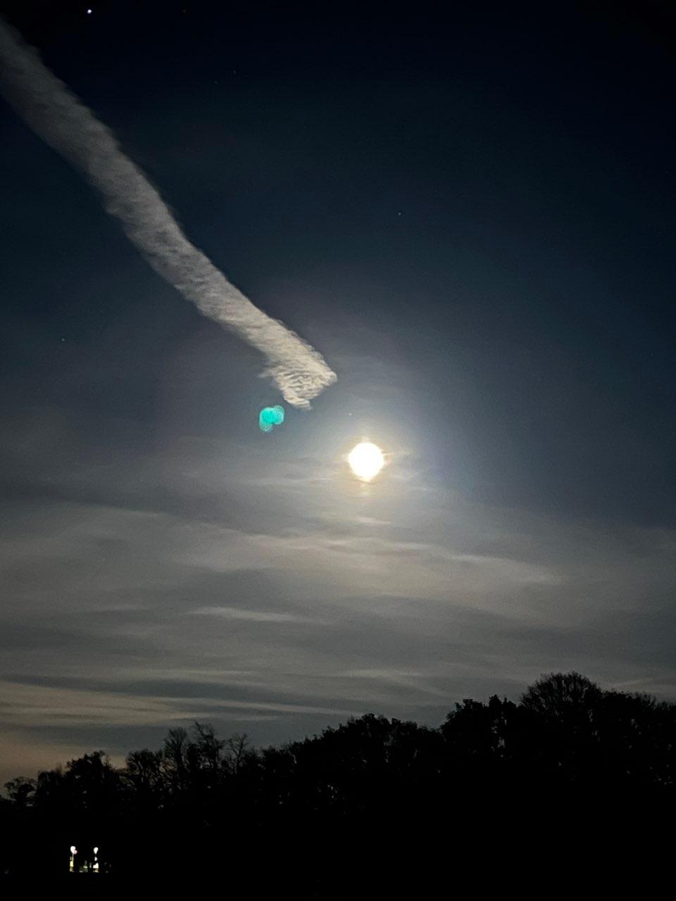 The Moon over Quakenbrück, Deutschland — full moon, Lunar Day 16