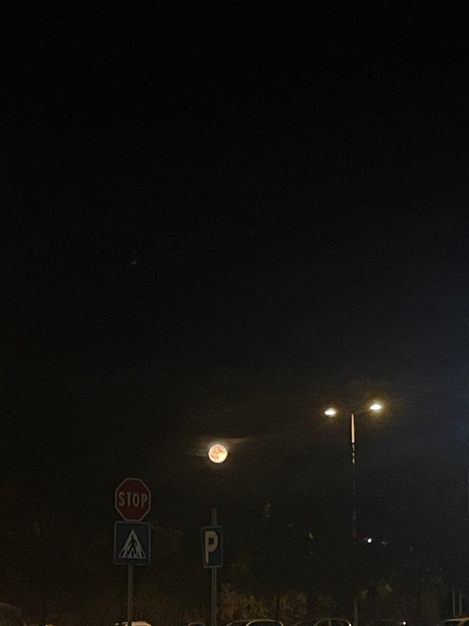The Moon over Bari, Italy — full moon, Lunar Day 16